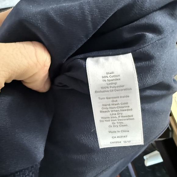 Talbots RSVP blazer womems 16W navy blue beaded open front cotton - Picture 8 of 8